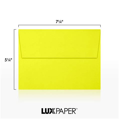 Buy LUXPaper A7 Invitation Envelopes for 5 x 7 Cards in 80 lb. Citrus ...
