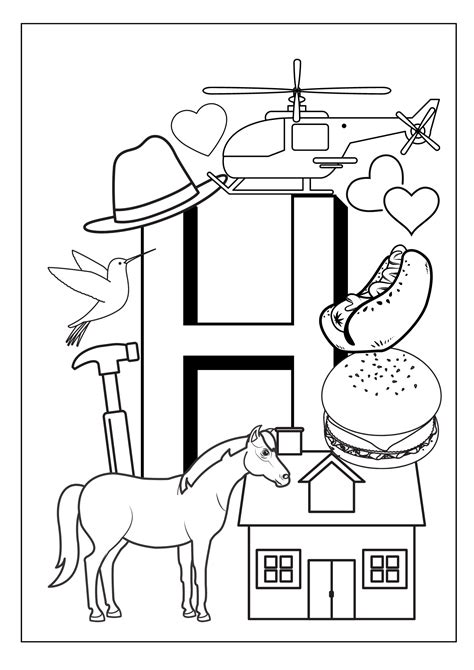 Letter H Color Sheet