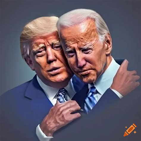 Political debate between donald trump and joe biden on Craiyon
