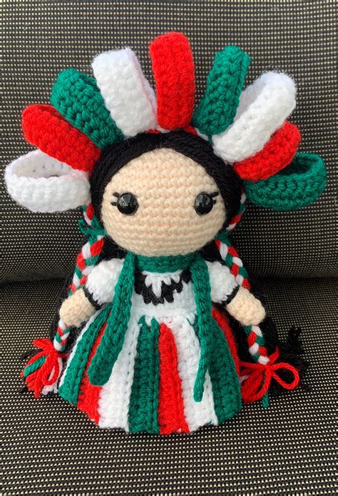 Muñeca Mexicana/mexican Doll Amigurumi - Pattern Only - Etsy
