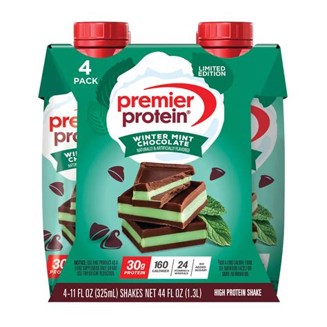 Premier Protein Winter Mint Chocolate Protein Shake - 30g Protein ...