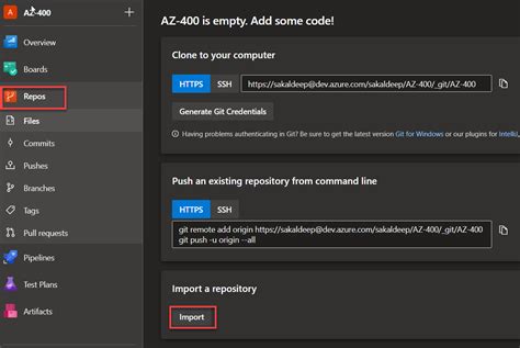 Image result for Import Repository Azure DevOps