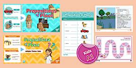 Kids ESL Prepositions of Place Lesson