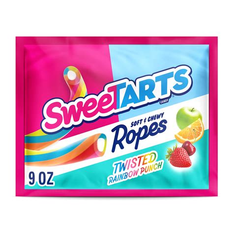 Sweetarts Ropes Candy Twisted Rainbow Punch Soft And Chewy 9 ...