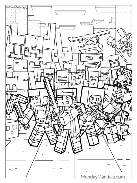 Image result for Minecraft Dungeons Colouring Pages