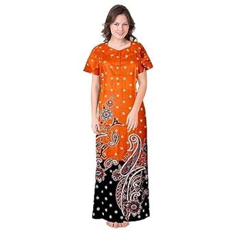 Buy Trikuta Vaishno Women's Pure Cotton Nightwear Casual Nighty (GOWN ...