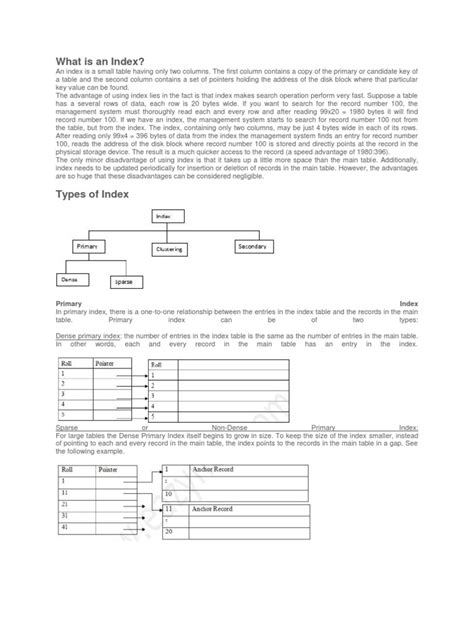 Image result for Index Computer Science Definition