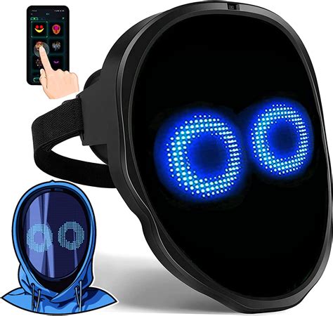 Amazon.com: Face Transforming LED Mask with App Controlled - Programmable LED Halloween Mask ...
