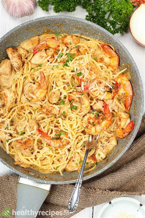 Chicken and Shrimp Alfredo Recipe (Video): A Healthy and Comforting ...