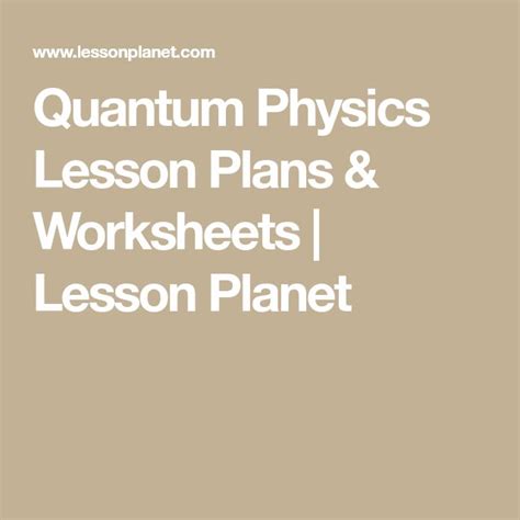 Quantum Physics Lesson 的图像结果
