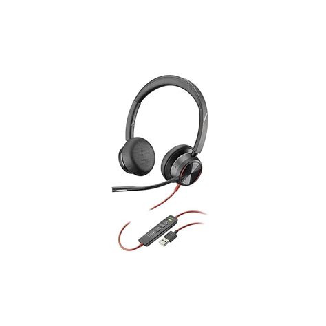 POLY - Blackwire 8225 Wired Headset with Boom Mic (Plantronics) - Dual ...