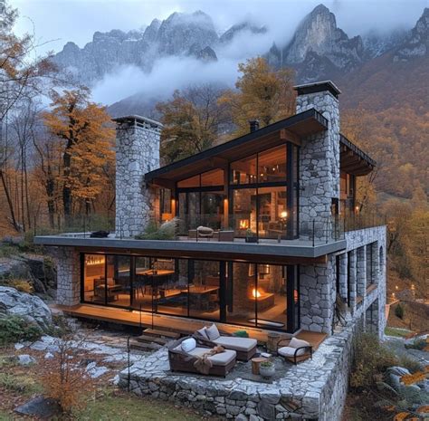 Mountain modern retreat modern lake house mountain home exterior ...