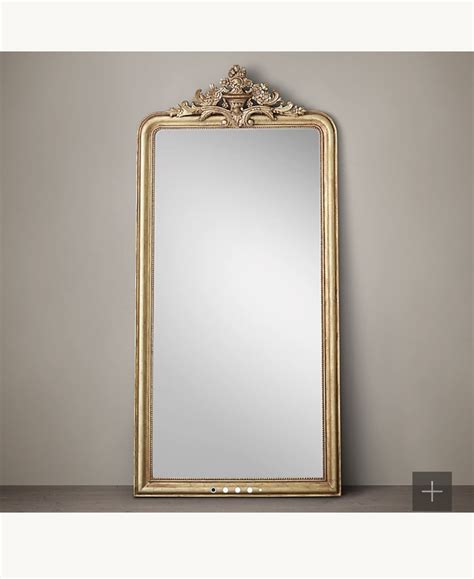 Restoration Hardware RH Louis Philippe Gilt Floor Mirror - Gold 55" X ...