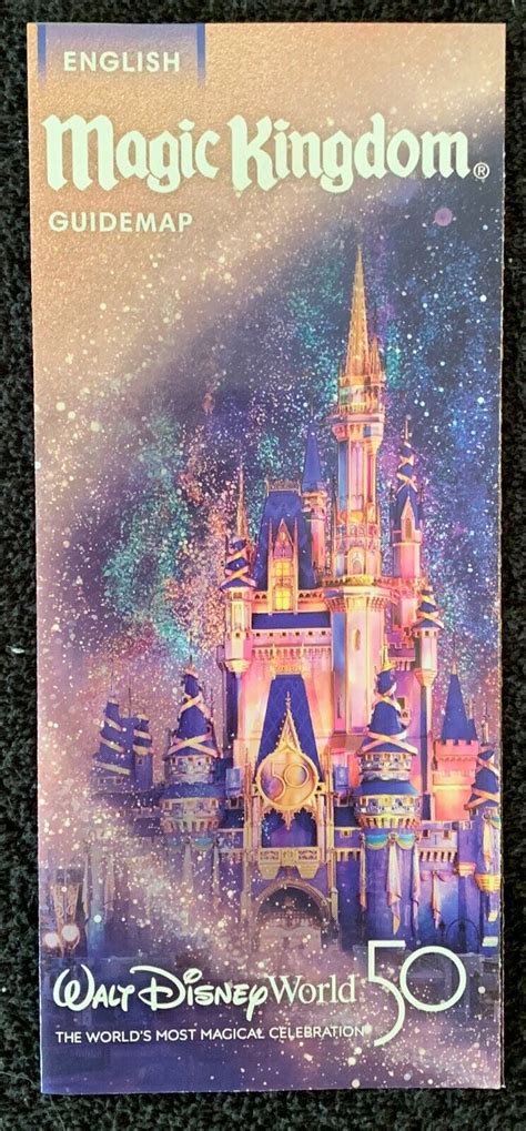 Buy NEW 2021 50th Anniversary Walt Disney World Theme Park Guide Maps 4 ...