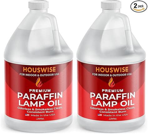 Housewise Liquid Paraffin Lamp Oil for Indoor Use (2 x 1 Gallon ...