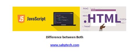 Difference Between HTML and JavaScript 的图像结果