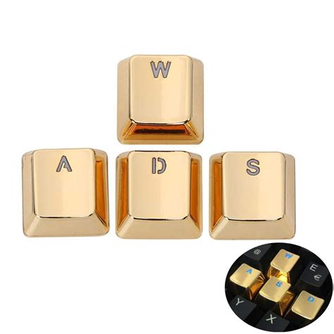 WASD Arrow Keycaps Zinc Alloy Metal Backlit Translucent Key Caps OEM ...