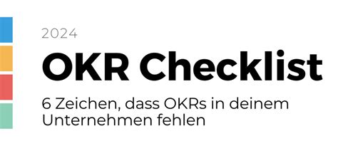 OKR Checkliste zum Download | Bonrepublic
