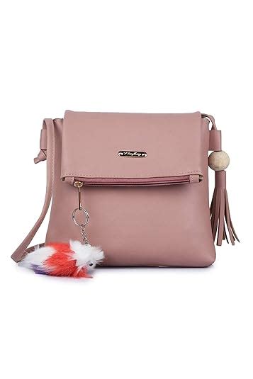GLOSSY PU Sling Bag For Girls/Women - Pink : Amazon.in: Fashion