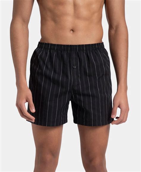 Buy Super Combed Mercerized Cotton Woven Striped Inner Boxers with ...