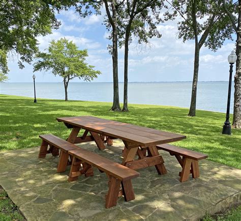 Large Wooden Picnic Table, Custom Wood Picnic Table Kit