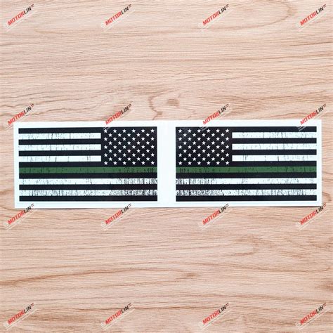 Buy Thin Green Line Dark American Flag US Military Car Truck Vinyl ...