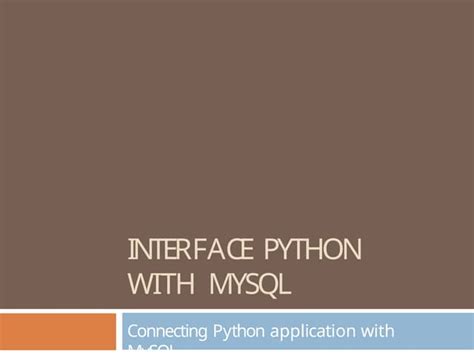 Image result for MySQL Connectivity with Python