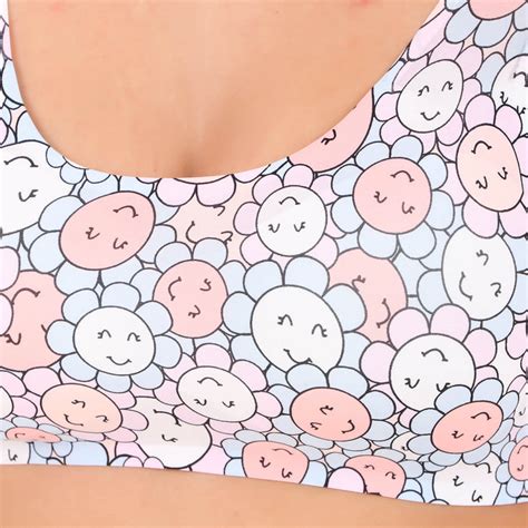Voler Haut Women Smiley Pattern Design Lingerie Set of Bralette and Pa ...