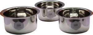 COOKCRAFT Premium Stainless Steel Tope Set of 3 | 2.5, 2 and 1.5 l ...