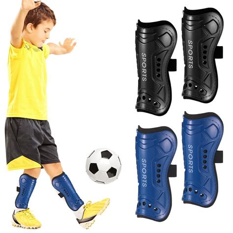 Rumbeast Youth Soccer Shin Guards, 2 Pairs for Kids 5-12 Years, Calf ...