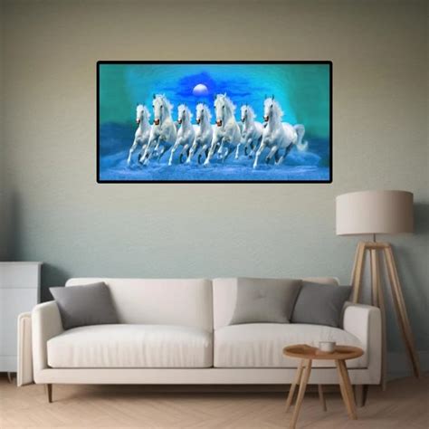 Blue 7 Running Horse Canvas Frame – SP FloorTech