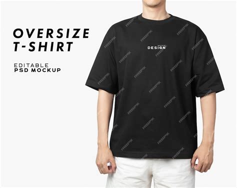Young man in oversize t shirt mockup psd, template for your design ...
