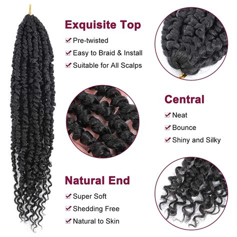 Buy 6Pcs/Lot Curly Faux Locs Crochet Hair Deep Wave Braiding Hair With ...