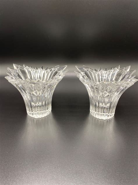Vintage Mikasa Crystal Candle Holders - Etsy