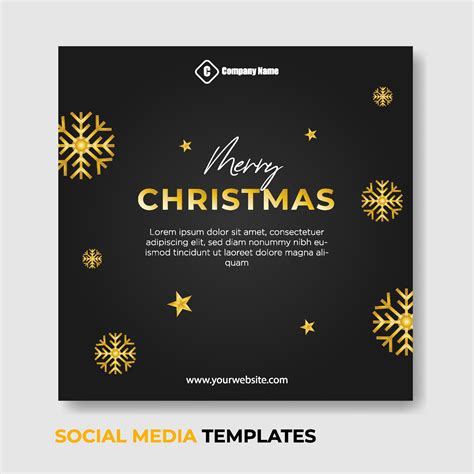 merry christmas social media post with Christmas theme decorations ...