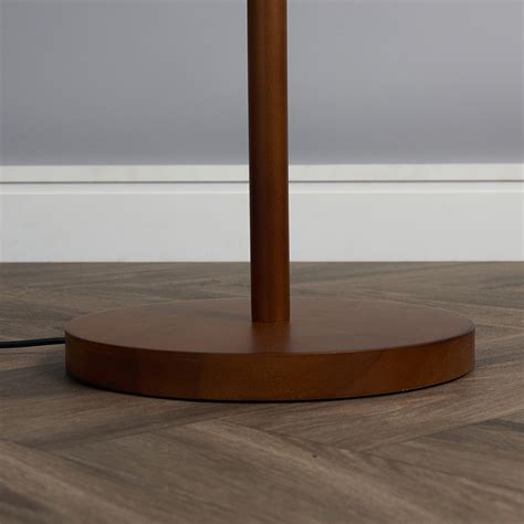Modern Dark Wood Floor Lamp Base