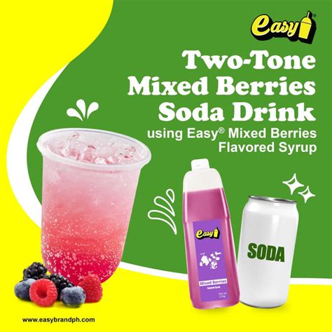 Two Tone Mixed Berries Soda Drink - Easy Brand