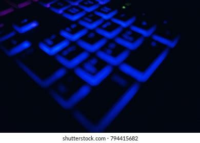 Closeup Laptop Keyboard Illumination Backlit Keyboard Stock Photo (Edit ...