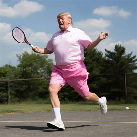 Donald Trump joue au badminton. : r/midjourney