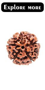 Vado 5 Mukhi Rudraksha Mala 108 Beads with Certificate 7 mm Brown ...
