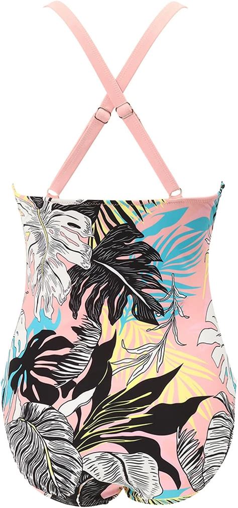 Buy SUUKSESS Women Wrap Cut Out One Piece Swimsuit High Waisted ...