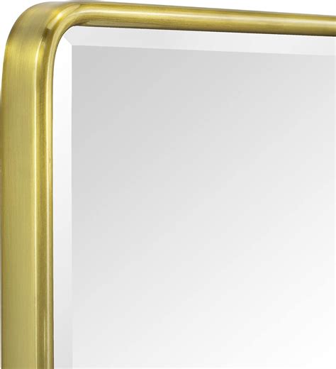 Buy TEHOME Farmhouse Brushed Gold Metal Framed Recessed Bathroom ...