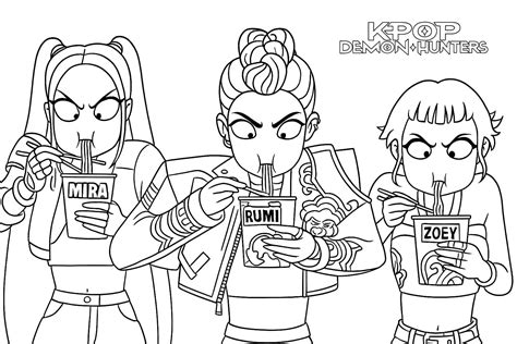 Rumi from Kpop Demon Hunters coloring page - Download, Print or Color Online for Free - who created kpop demon hunters