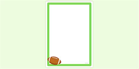 Rugby Ball Page Border (teacher made) - Twinkl