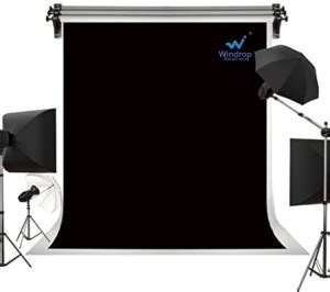 Windrop Solutions 8x10ft Black Screen Background Photo Video Backdrop ...