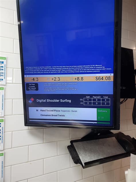 Is there a way to scroll down on the DSS? : r/Dominos