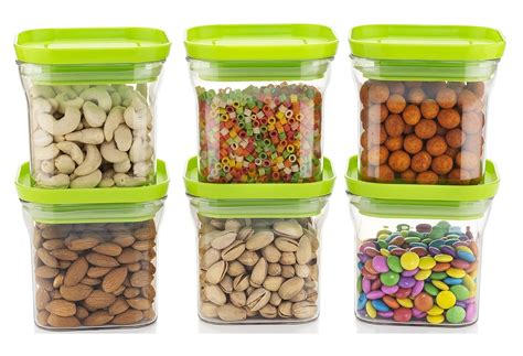 Buy Slings Plastic Air Tight Storage Kitchen Container Set, 600 ml ...