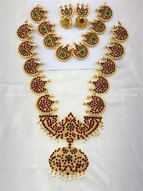Traditional Kempu Bharatanatyam Long Haram BLN-021 – Golden Collections