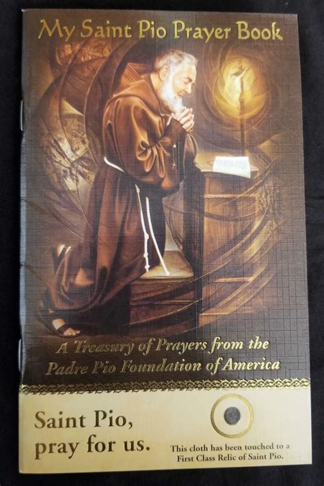 NEW! - My Saint Pio Prayer Book with Relic - Padre Pio Foundation of ...