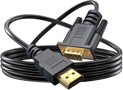 SHULIANCABLE HDMI to VGA Cable, Gold-Plated HDMI to VGA Cable (Male to ...